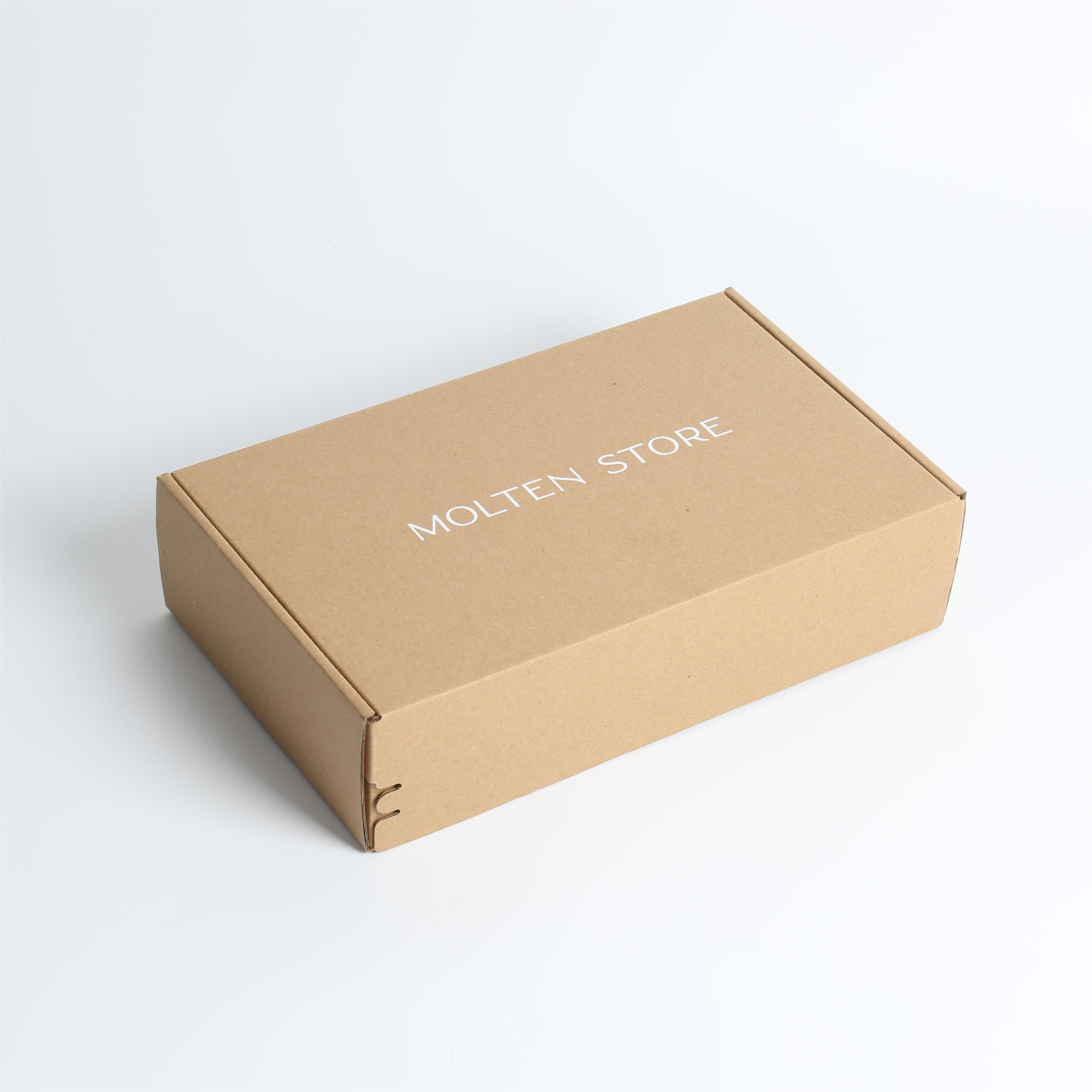 Silver White High Strength Kraft Corrugated Zipper Paper Box with Custom Printing