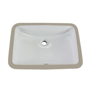 China Vanity American Standard Rectangle Undermount Sink 600mm White Ceramic wholesale