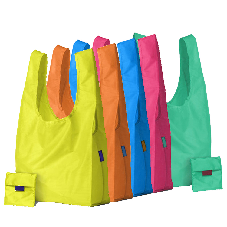 eco friendly RPET 210T Reusable polyester foldable shopping bag