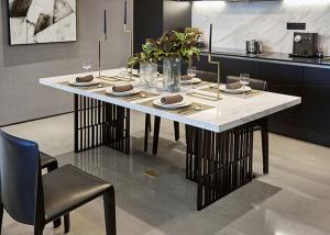 China 51''x31''x31'' Fashion Dining Table Design Marble Top wholesale
