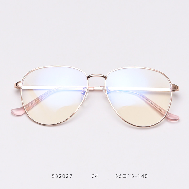 Oversized Rectangle Metal Anti Blue Ray Computer Glasses Outdoor Optical Frame