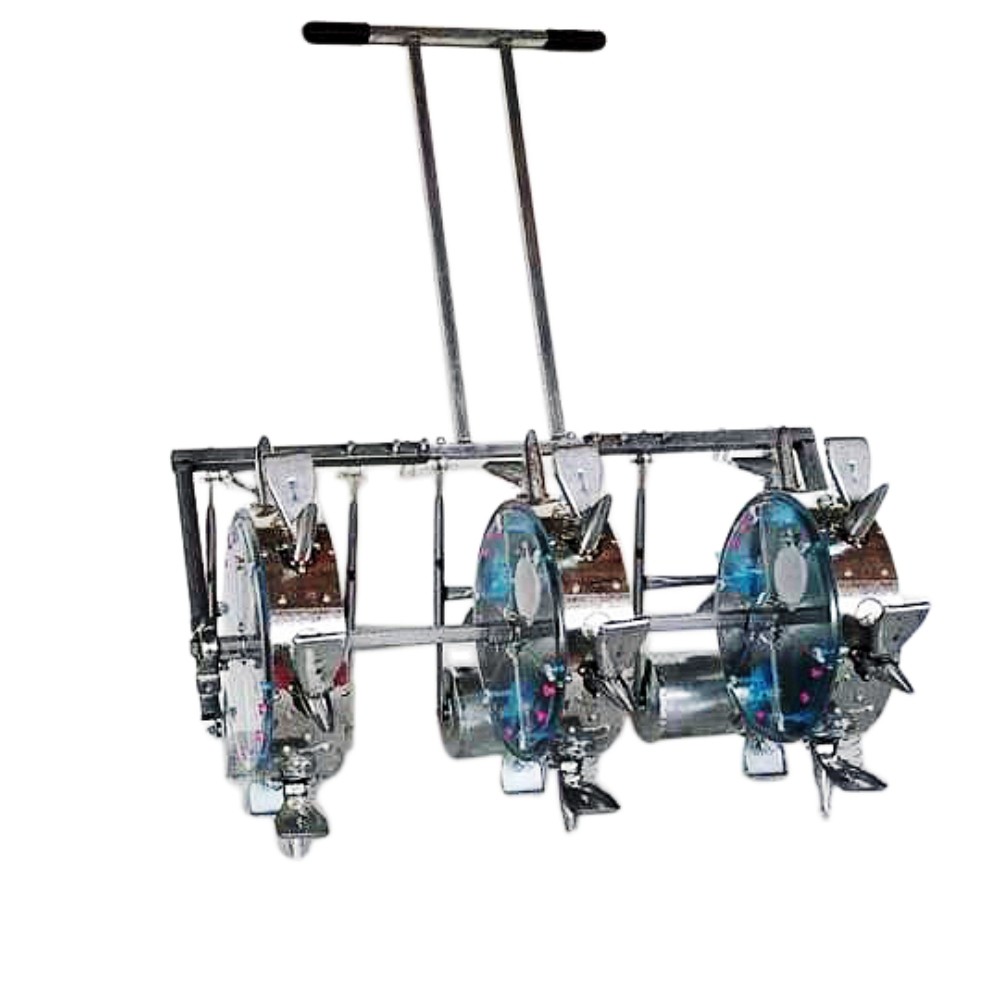 3 Rows Farming Tools Equipment 3 Wheels Vegetable Seed Sowing Machine