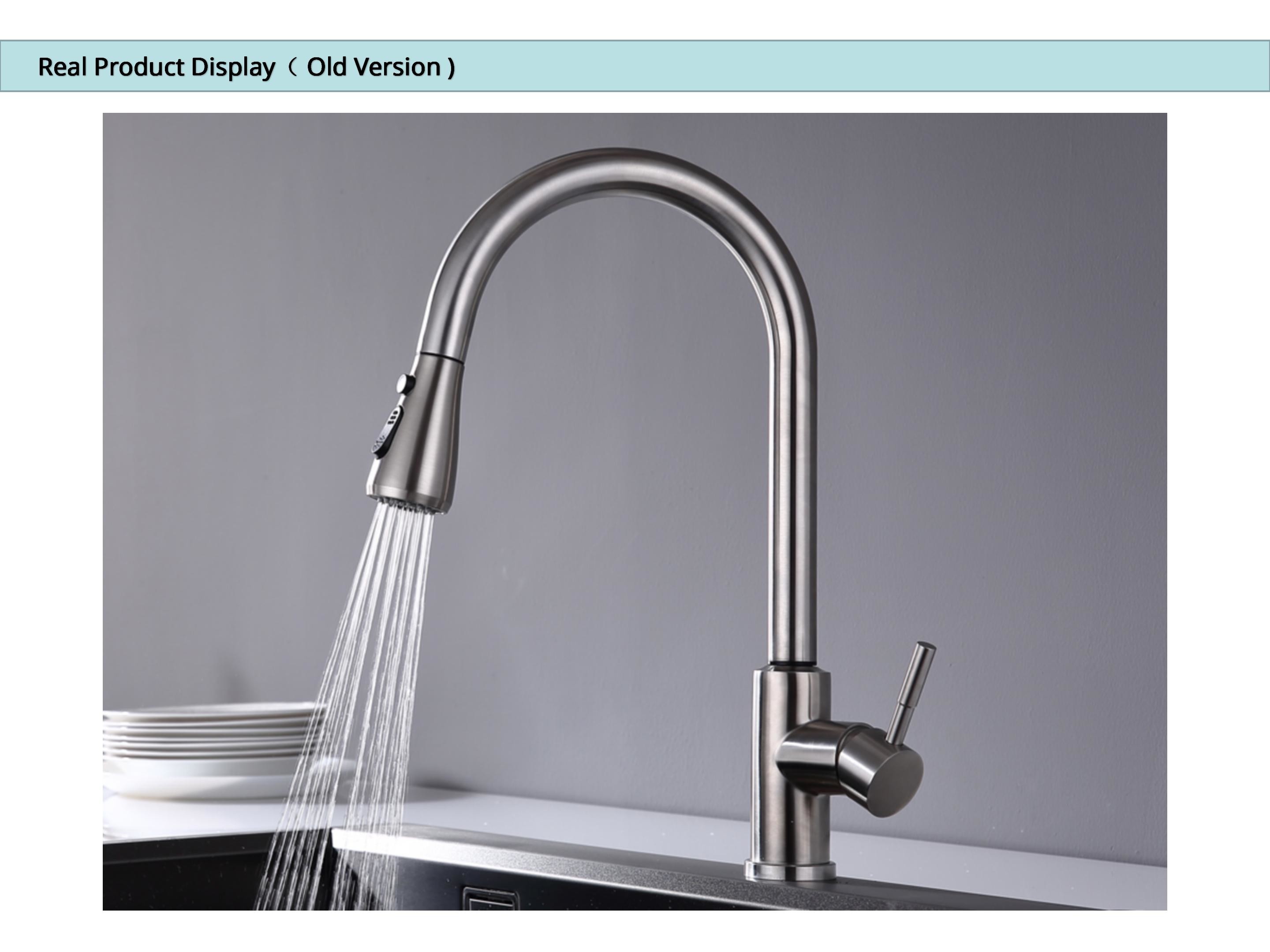 360 Degree Rotating Filtered Water Faucet Gooseneck Kitchen Faucet With Sprayer