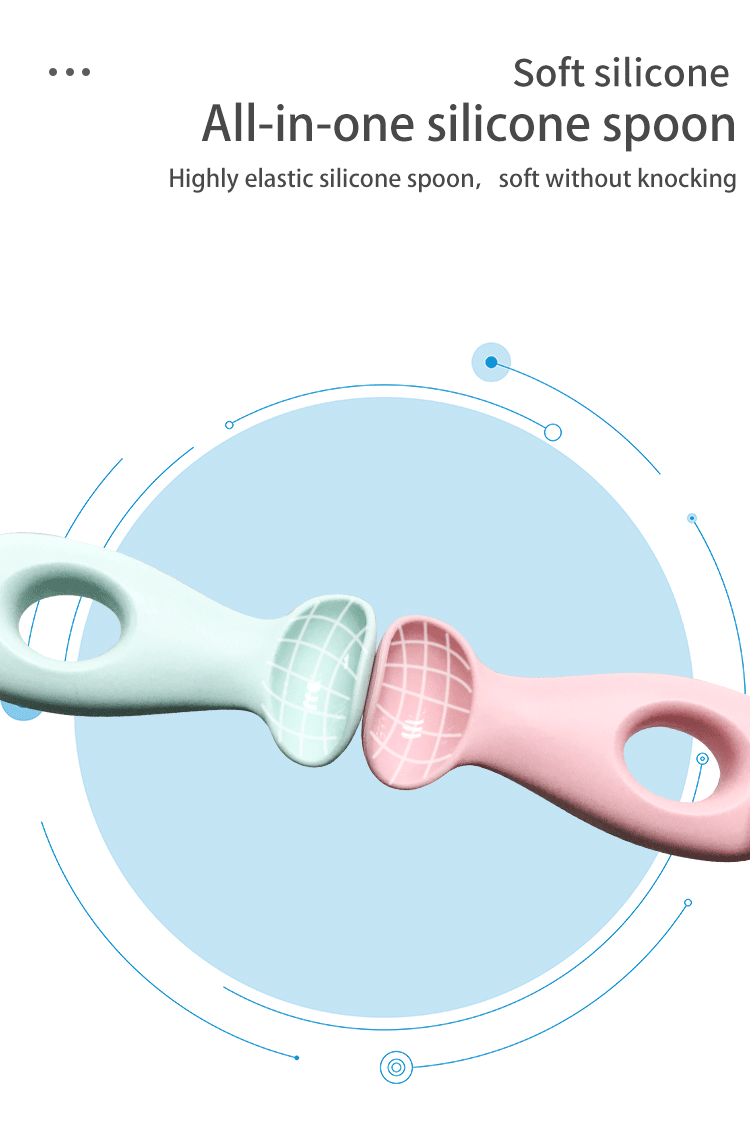 1 To 2 Years Silicone Infant Spoons Gel Soft Silicone Feeding Spoon For Newborn Toddlers