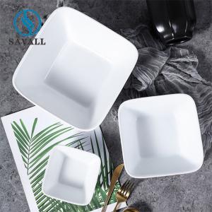 China Trapezoidal Plain Porcelain Bowls 8.25cm*23cm wholesale