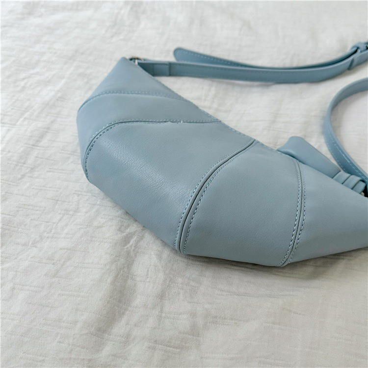 Lady Korean Shoulder Messenger Bag All Seasons Cute Dumpling Bag PU Leather Moon Bag