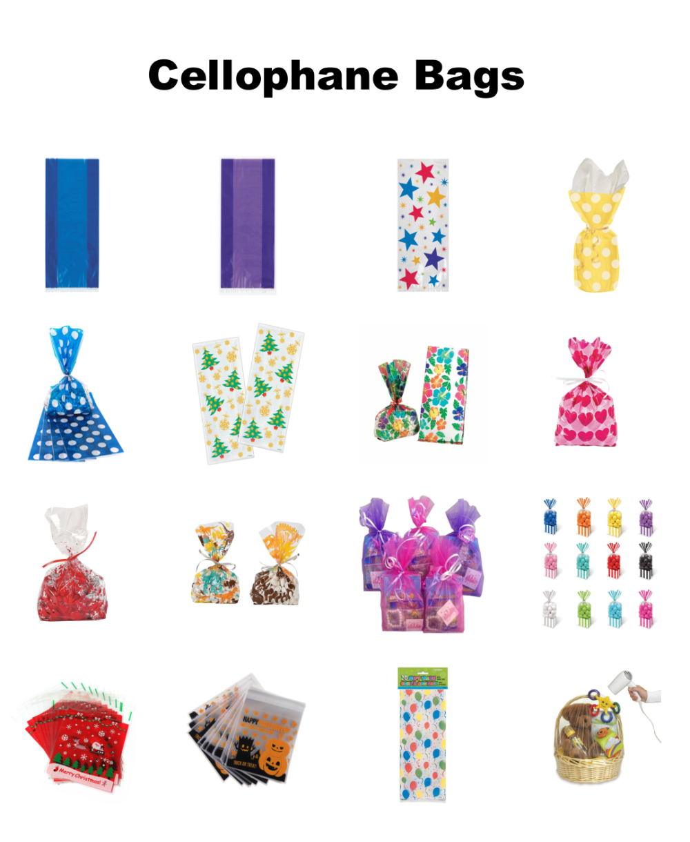 Transparent Cone Shaped Plastic Sweet Bags , Custom Party Candy Bags