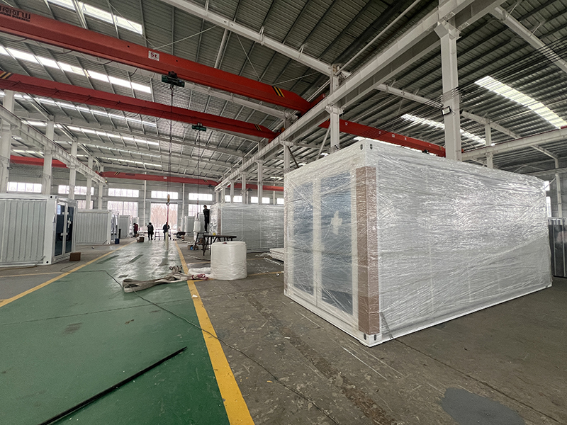 20ft Foldable Tiny Houses Manufacturer Brown Glass Door ten minutes build galvanized steel frame