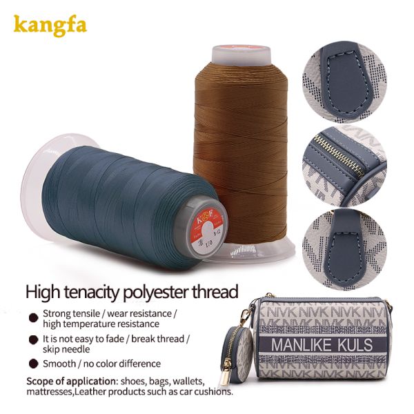 Thread Diameter 0.5mm 630D/3 Polyester Sewing Thread for Bags Leather Products and Shoes