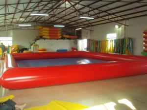 China 0.6mm - 0.9mm PVC Large inflatable swimming pools for kids and adult water games wholesale
