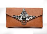 Ladies Crystal Clutch Bag Evening Wedding Rhinestone Silver Purse Chain Cross