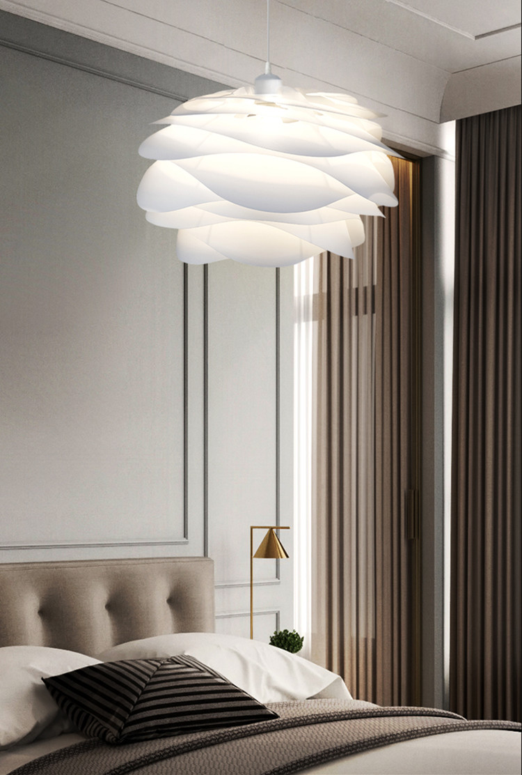 Danish Designer White Rose Chandelier For Bedroom Living Room Hudgins Designer Pendant Lamp(WH-MI-347)