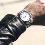 40mm Silver stainless steel chain my brand name logo custom printed watch