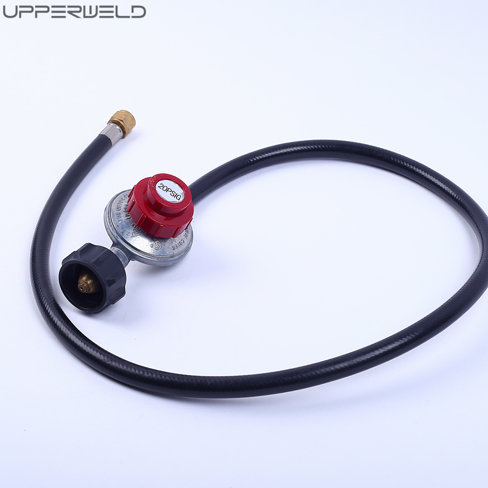 Outdoor BBQ Grill Low Pressure Propane LPG Regulator with Hose 12ft/25ft/50ft Cutting