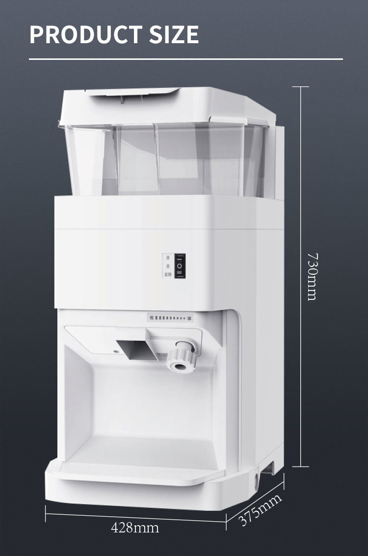15l Cube Ice Shaver Machine 320rpm Electric Ice Crusher Machine 6Kg/Min