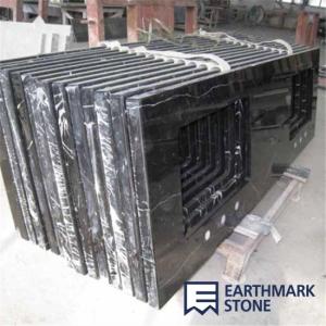 China Marquina Black Marble Bathroom Vanity Top wholesale