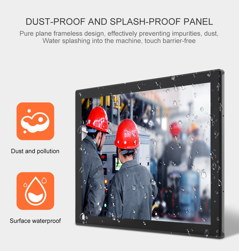 1366x768 13.3 inch Wall Mounted Embedded Touch Panel PC