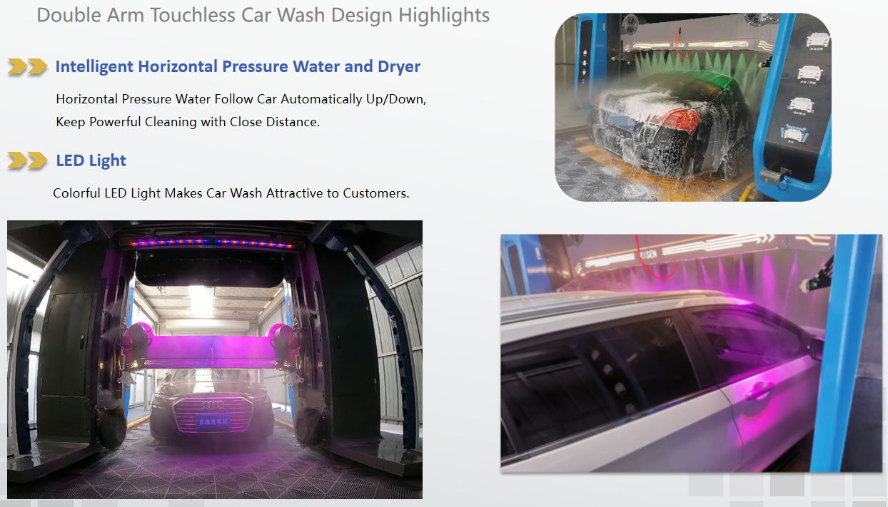 European Style High Pressure Water Touchless Car Wash Machine for Auto Exterior Cleaning
