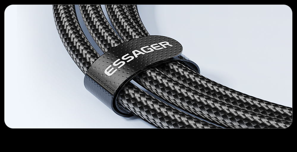 ESSAGER ES-X47 Series USB A To C Cable 1m Short 2m Long 100W