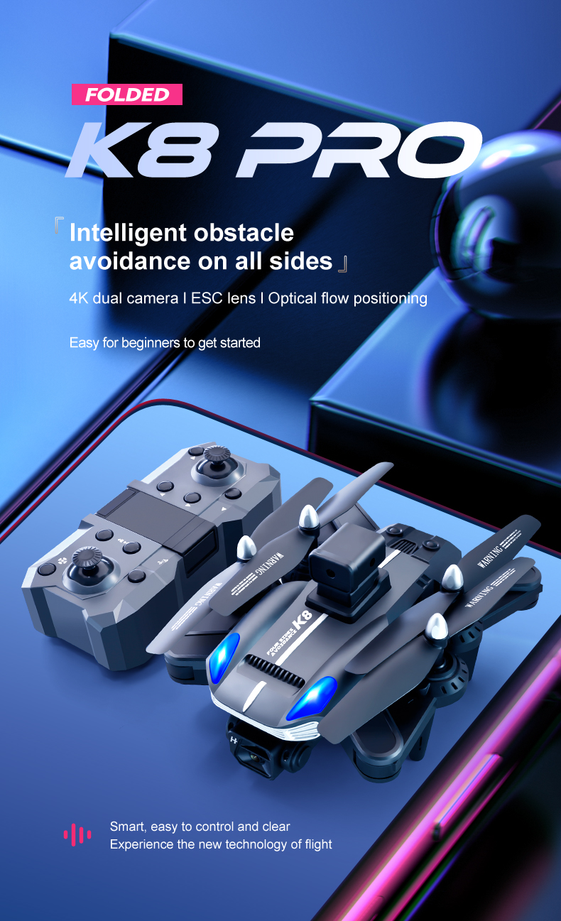 K8 Pro Drone Kit DIY with Camera 4K Ultra HD Camera Drones One Key Takeoff/Landing Private Mold Hot Hotsale