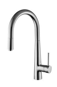 China Polished Commercial Sink Mixer Tap / Brass Kitchen Basin Water Tap , wholesale