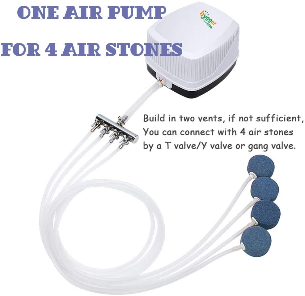 Plastic 255GPH 10W dual Air Pump For Fish Tank