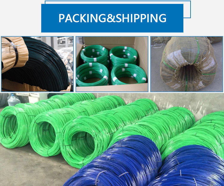 Free Sample 0.6mm Pvc Coated Binding Wire Iron Painted Surface