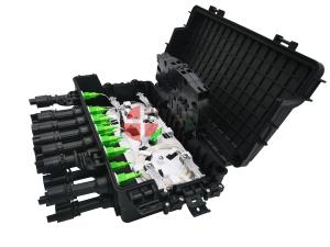 China SC Adapter Coupler Fiber Cable Joint Box Closure 16 Ports 2 In 2 Out PP Black Color wholesale