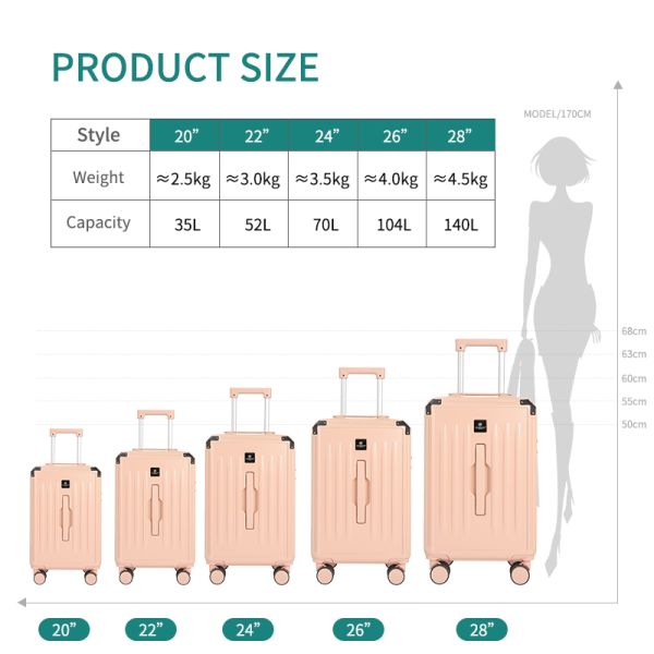 Five-handle suitcase 1683 Multifunctional fashionable travel suitcase 20 inches 24 inches 28 inches ABS hard shell travel luggage