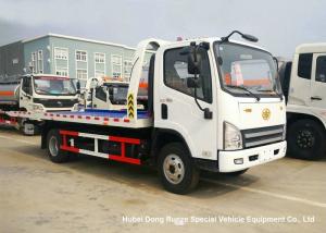 China FAW 3 Ton Road Wrecker Tow Truck / Transporter Recovery Truck With Crane EURO 5 wholesale