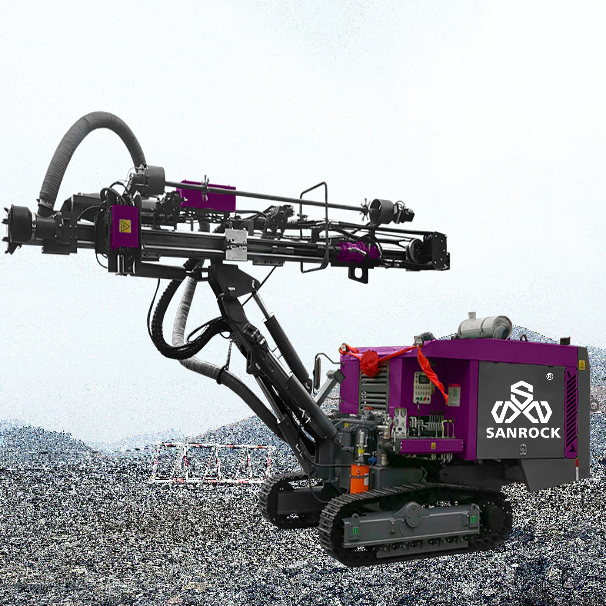 180° Rotary Borehole DTH Drilling Machine Mining Hydraulic Drilling Rig Integrated Drilling Equipment