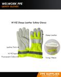 Goat Grain Leather Anti-slippery Work Gloves for Gardening/Construction