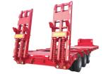 CIMC Heavy Duty Low Bed Semi Trailer Truck FUWA 3 Axle Equipment Transport