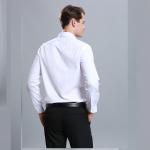 High End Anti - Wrinkle Business Dress Shirts Yarn Dyed Solid Color Plus Size