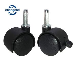 China Black PVC Furniture Castors Wheels Tool With Stem 40MM wholesale