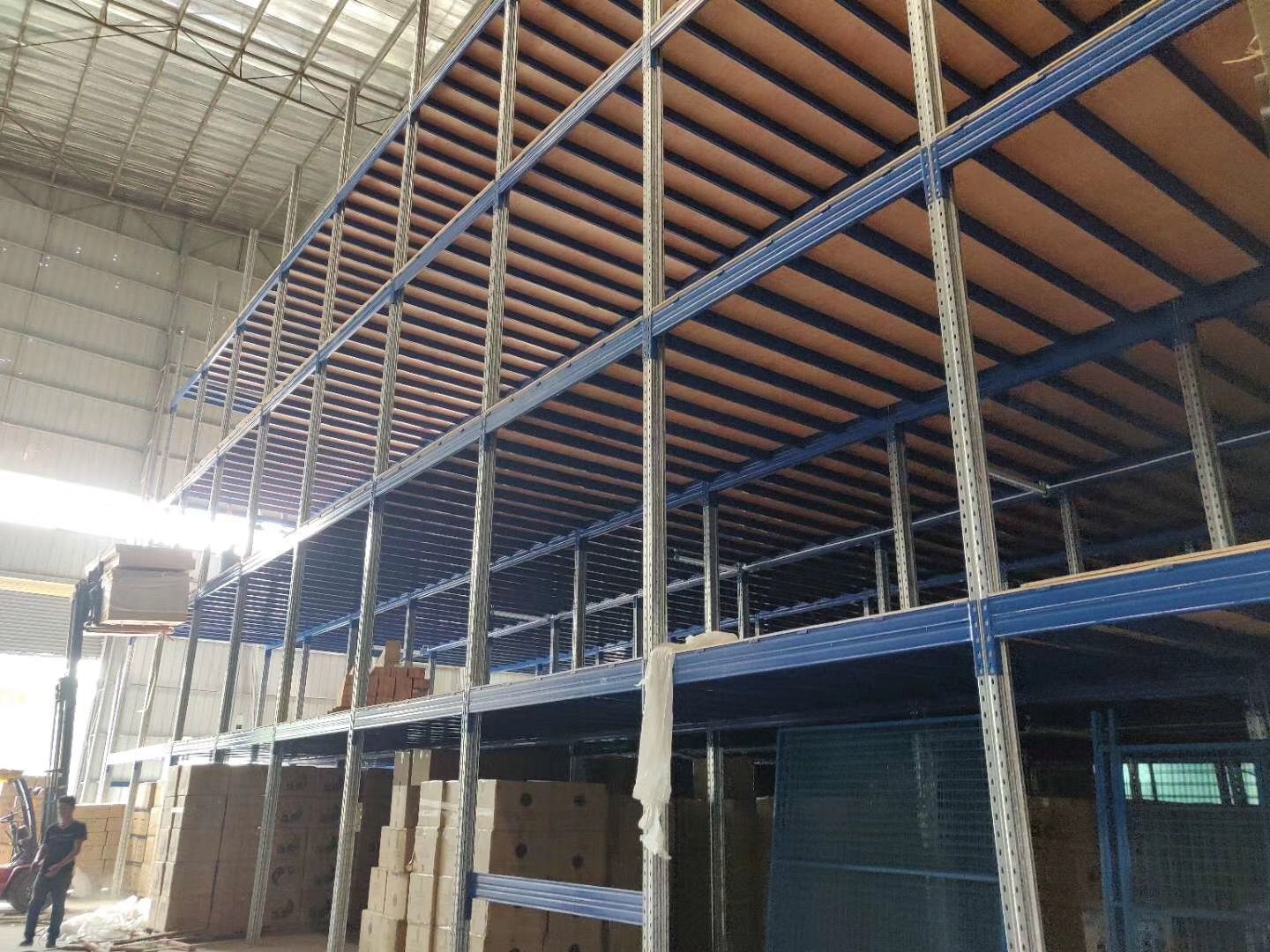2 Floors Storage Mezzanine Platforms ODM Steel Frame Mezzanine Floor For Shop