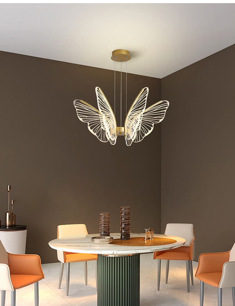 Modern Minimalist Acrylic Butterfly Dining Chandelier Designer Modern Butterfly Pendant Lamp(WH-AP-572)