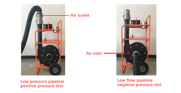2 to 21 CFM Nozzle Positive and Negative Pressure Duct Air Leakage Tester with Design