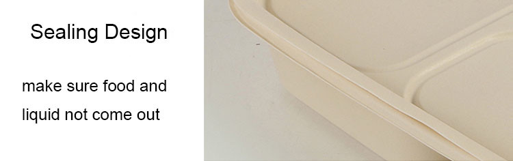4 Compartment Disposable Corn Starch Tray Biodegradable Food Container