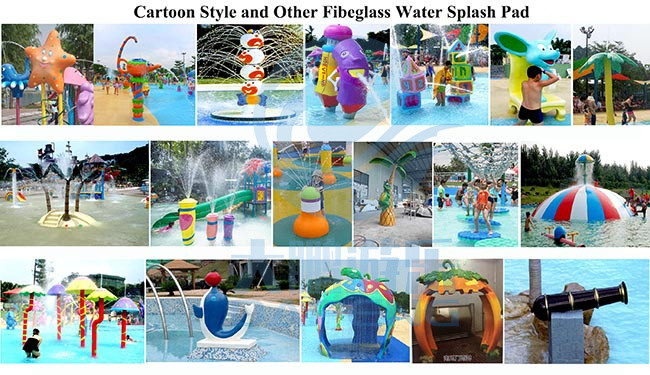 Adventure Park Rain Splash Pad Toys Fiberglass Column Fountain Spray Set