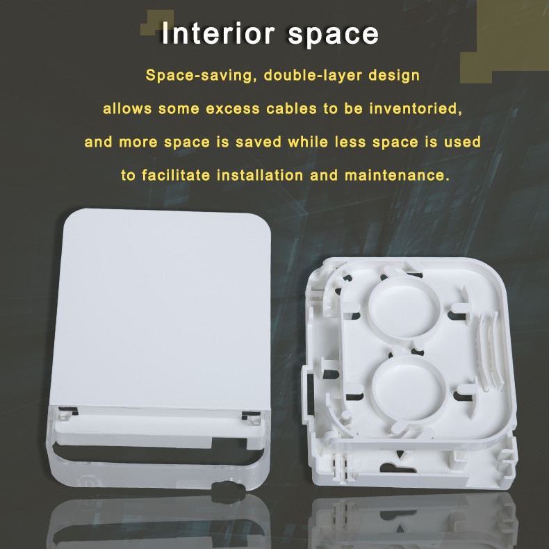 FTTH Termination Box ABS Fiber Optic Distribution Box G657A2 Flame Retardant