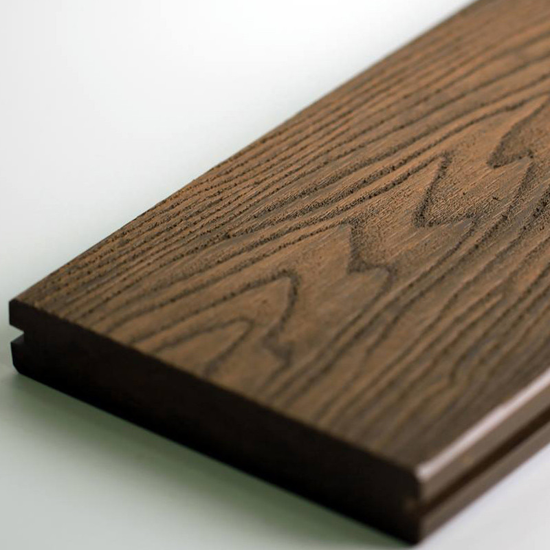 Outdoor 3D Composite Decking Triple Layer Hollow WPC Decking Profile