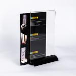 Detachable Metal Base Acrylic Panel Restaurant Menu Card Poster Holder Stand A4