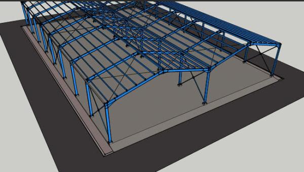 Solid Prefab Metal Structures , H Shape Beam Steel Prefabricated Building