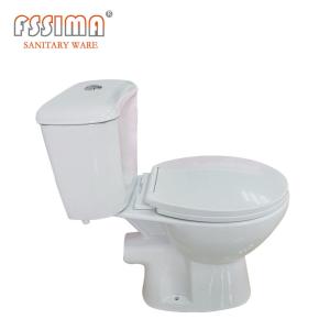 China Sanitary France Two Piece WC Complete Cuvette P Trap Floor Mount Toilet wholesale