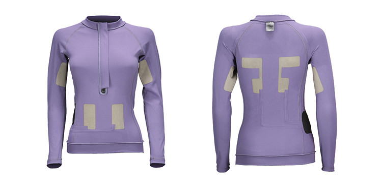 Purple SML Size Ems Training Clothes Dry Fit Workout Clothing Set CE Certified