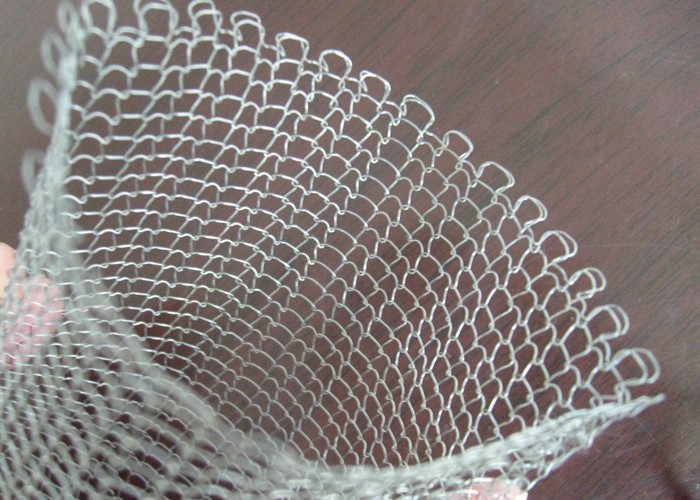 Stainless Steel Knitted Wire Mesh 0.10mm -0.45mm Wire Diameter