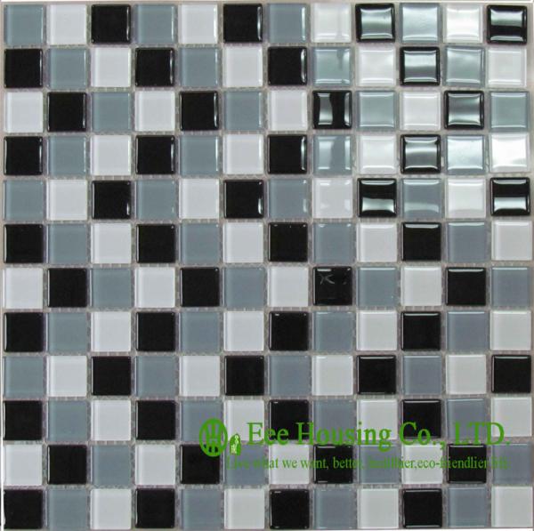 Anti-dust 300mm*300mm Glass Crystal Mosaic Tile for House Decoration,Fade