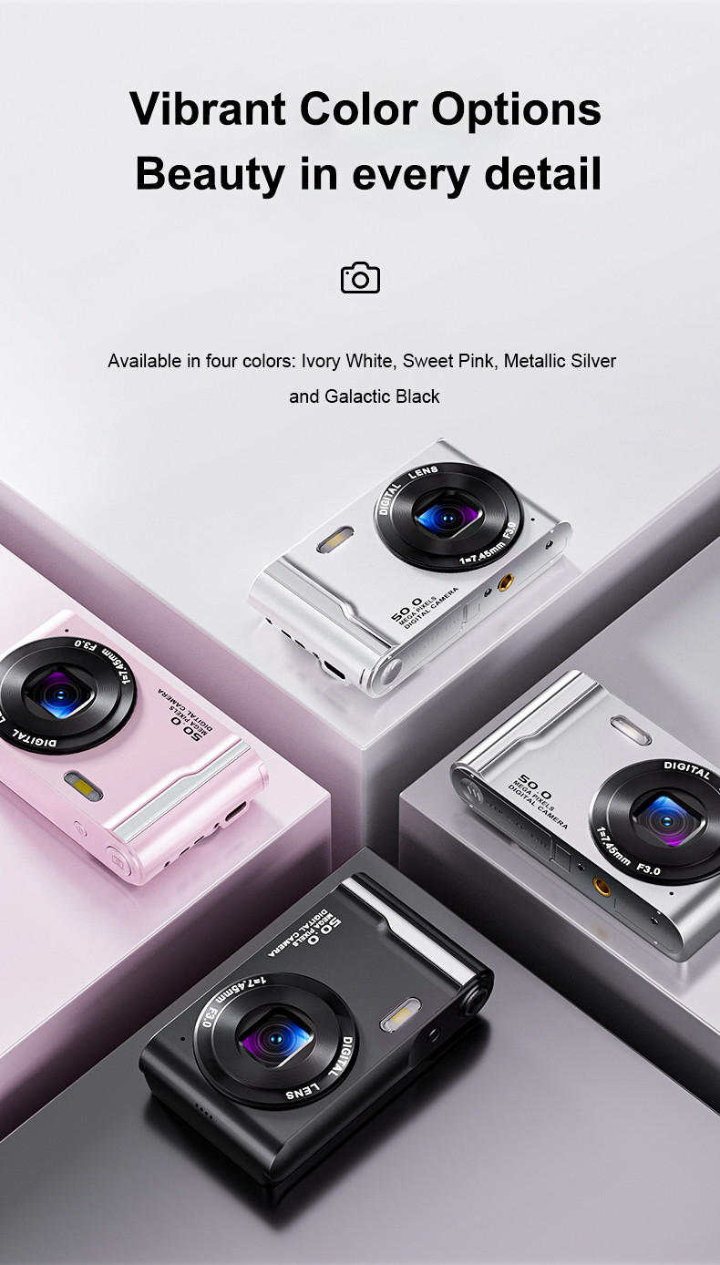 2.8inch 4K Digital Camera 16X Zoom Multiple Scene Modes Detachable Battery