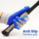 Cut Resistant Latex Safety Gloves Breathable Wrinkle Crinkle Latex Protection